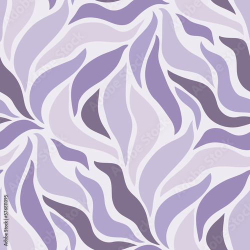 Seamless floral pattern with abstract leaves