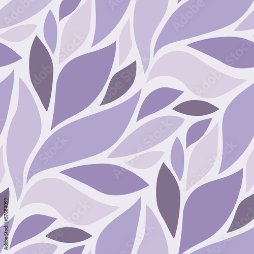 Seamless floral pattern with abstract leaves