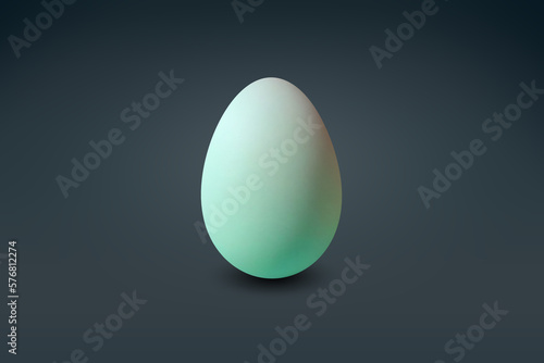 green Egg on a dark floor