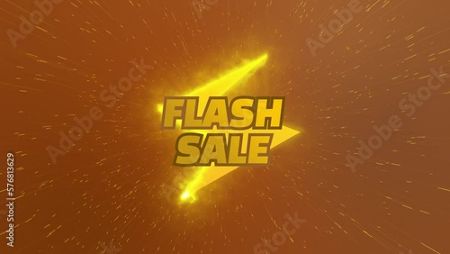 yellow cool text flash sale with portal background