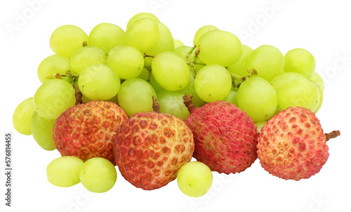 Fresh grapes with lychee photo