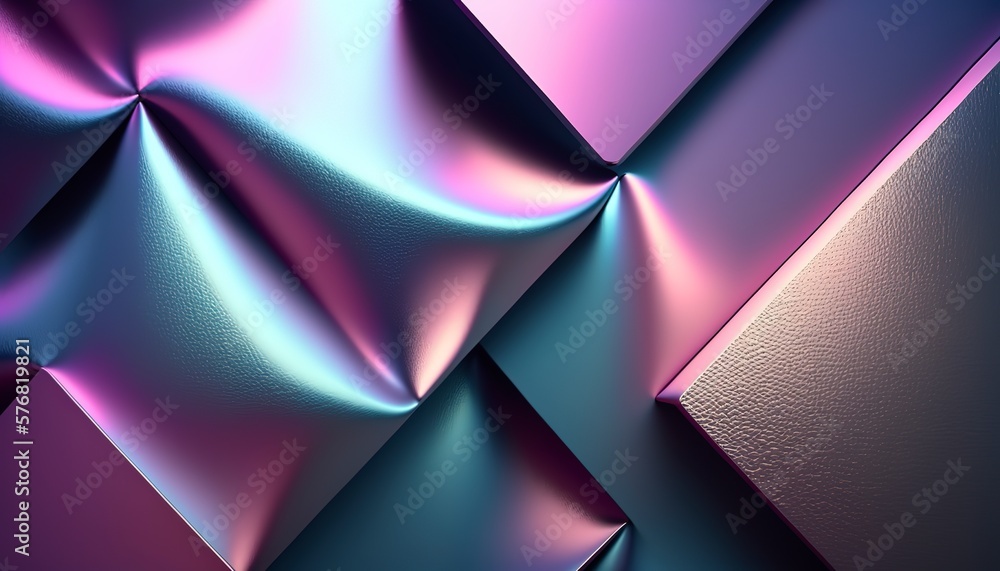 Obraz premium Abstract background with different geometric patterns. Gradient, all colors of the rainbow, very detailed. Generative art.