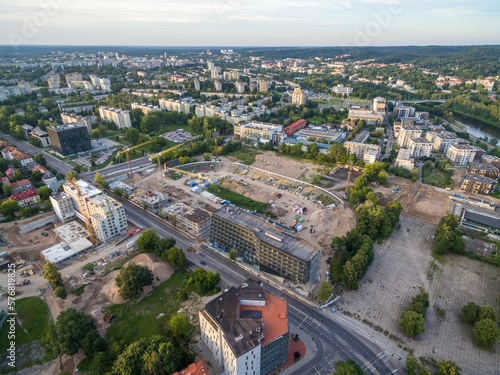 Old Abandoned and Destroyed Zalgiris Stadium in Vilnius, Lithuania.