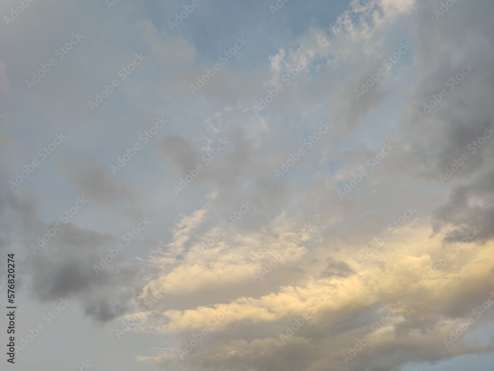 Sky and clouds in twilight