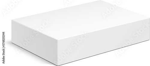 Mockup Product Cardboard Package Box. Illustration Isolated On White Background. Mock Up Template Ready For Your Design. Vector EPS10
