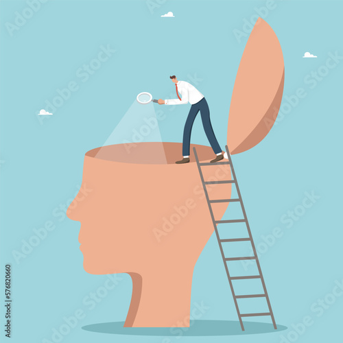 Use intuition to implement grandiose plans, gain self-confidence, psychosomatics, delve into yourself, a bright mind in solving a complex problem. The man is trying to remember important information.
