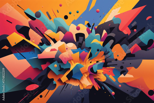 Abstract colorful background vector. Generative AI