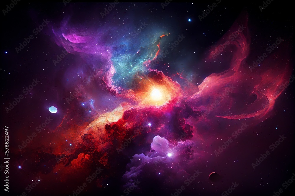 An An Abstract Galaxy Background. Generative AI