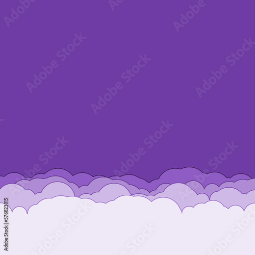 Cartoon color clouds stack backdrop illustration