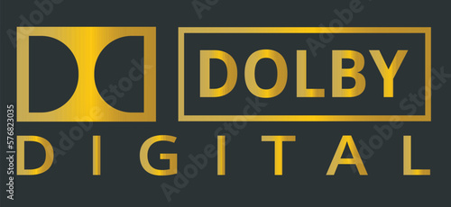 Golden Dolby Digital symbol. 
