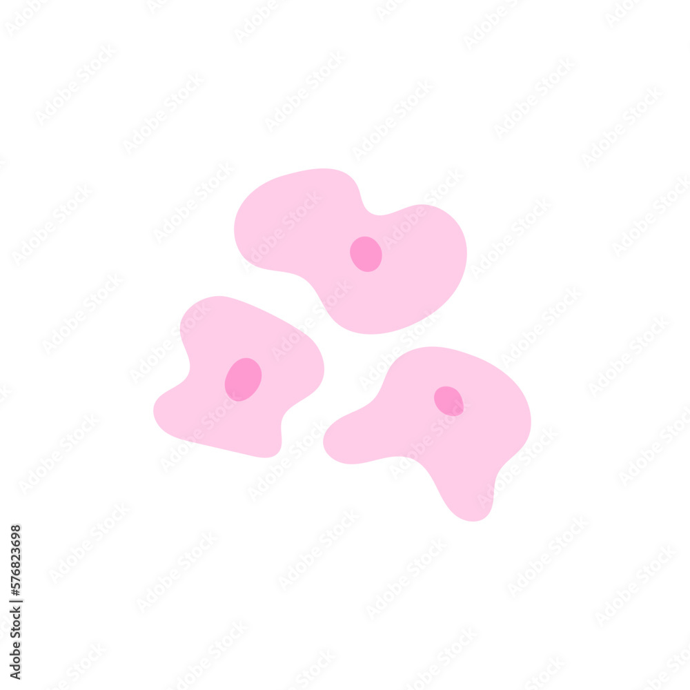 Human stem cell cluster icon. Nucleus and membrane tissue under microscope. Medical design illustration. Human stem cell cluster icon. Nucleus and membrane tissue under microscope. Medical design illustration.