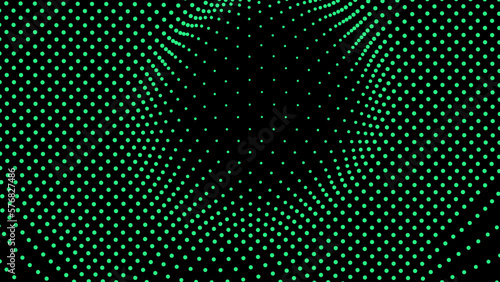Dome-shaped protrusion part seine by stretching mesh for the illusion three-dimensional deformation of the surface. Screen media video trippy. Mesh LCD display. Scale size different hole space.