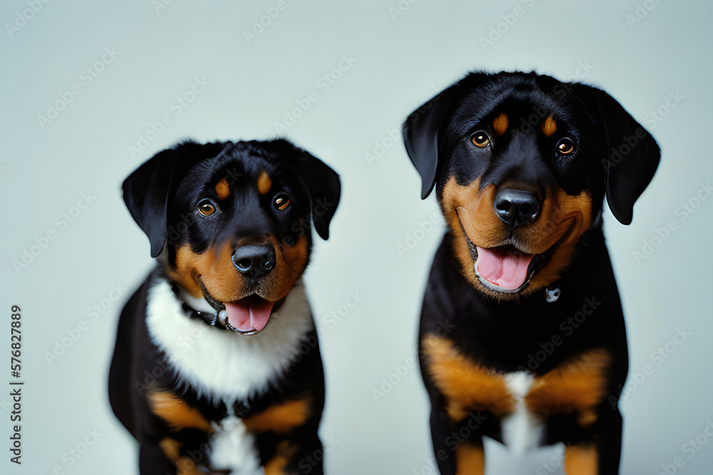 Adorable Twin Puppies Generative Art Adorable Twin Puppies Generative Art