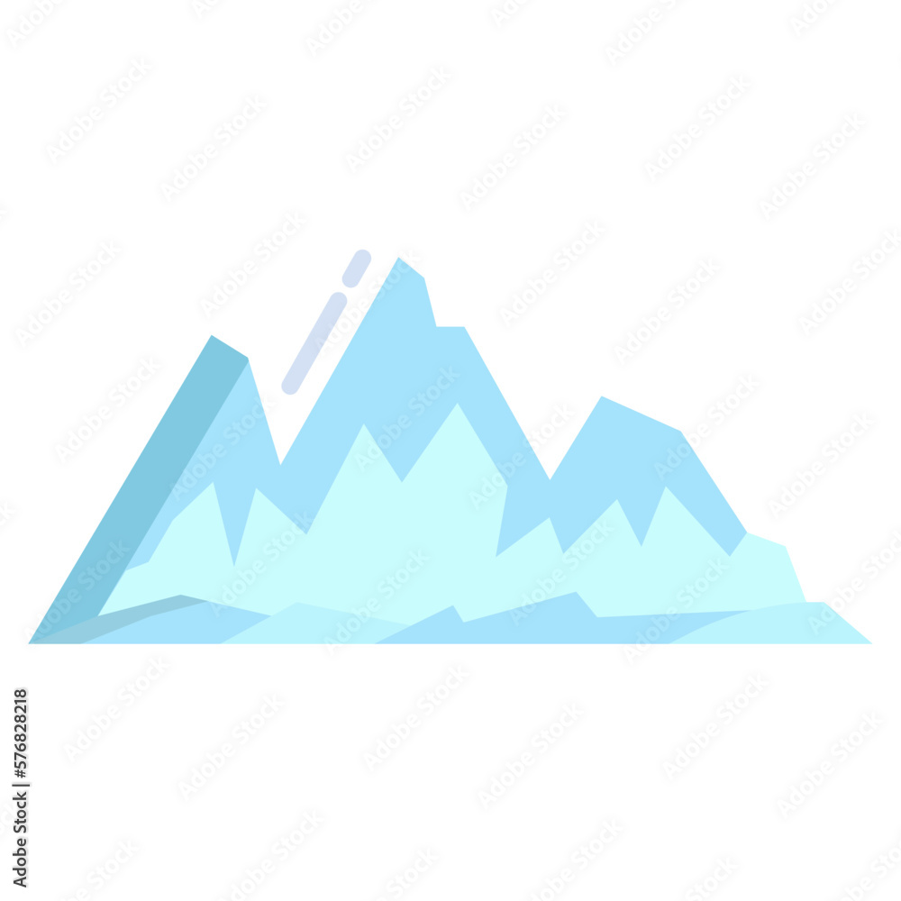 Fototapeta premium Snowy mountain landscape icon