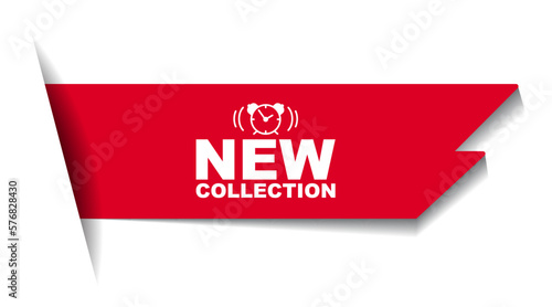 red vector illustration banner new collection