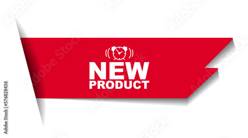 red vector illustration banner new product