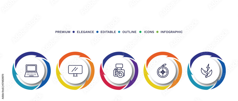 set of thin line icons. outline icons with infographic template. linear icons such as set of thin line icons. outline icons with infographic template. linear icons such as