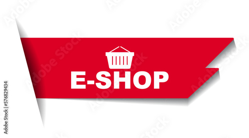 red vector illustration banner eshop