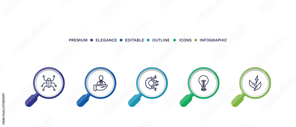 set of thin line icons. outline icons with infographic template. linear icons such as set of thin line icons. outline icons with infographic template. linear icons such as