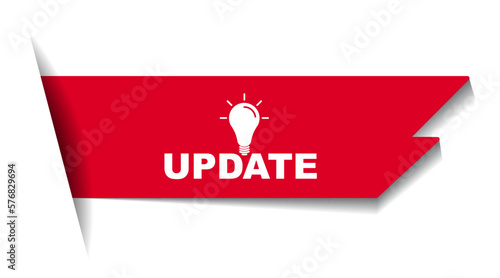 red vector illustration banner update