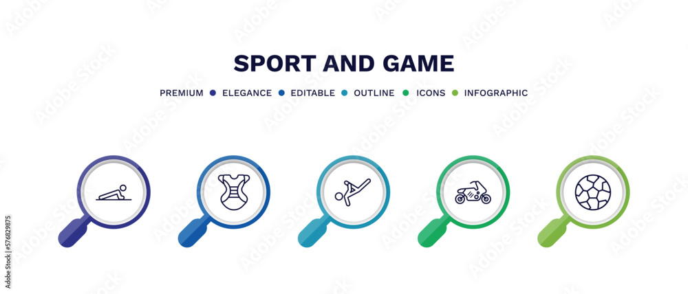 set of sport and game thin line icons. sport and game outline icons with infographic template. linear icons such as man doing pushups, chest guard, capoeira, race bike, soccer football ball vector. set of sport and game thin line icons. sport and game outline icons with infographic template. linear icons such as man doing pushups, chest guard, capoeira, race bike, soccer football ball vector.