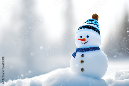 Adorable Snowy Snowman Scenes   High-Quality Winter Snowman Images for Your Creative Projects © lfilipeArt