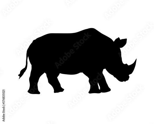 Rhinoceros silhouette isolated