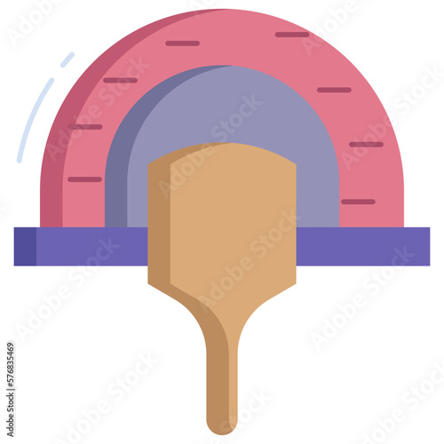 wood firing pizza icon