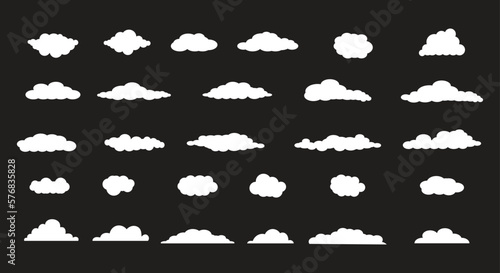 A vector collection of clouds for artwork compositions
