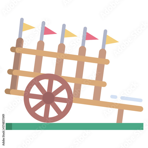 bullock cart icon