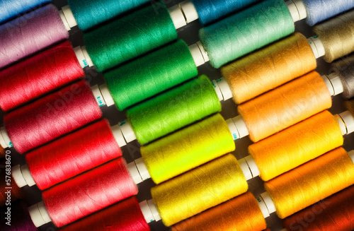 Reels of colored cotton example