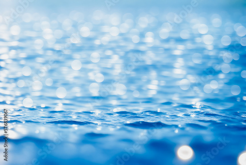 The subtle movements of the water surface with bokeh