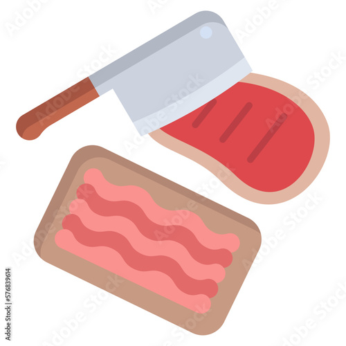 Ground beef cut icon