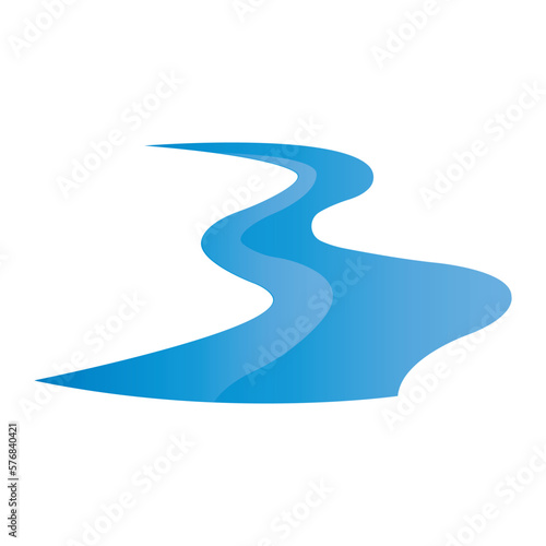 river icon logo vector design template