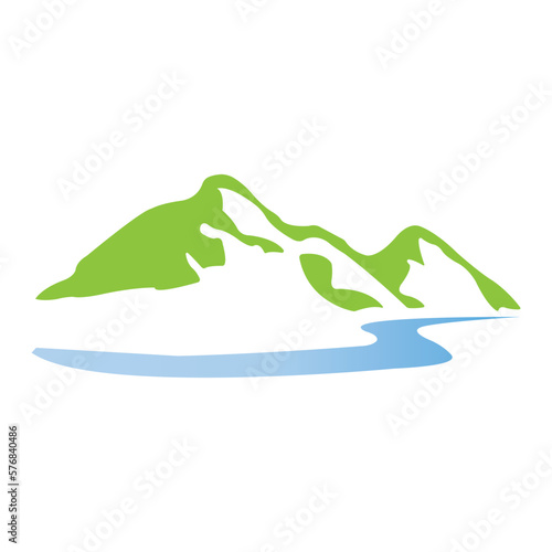 river icon logo vector design template