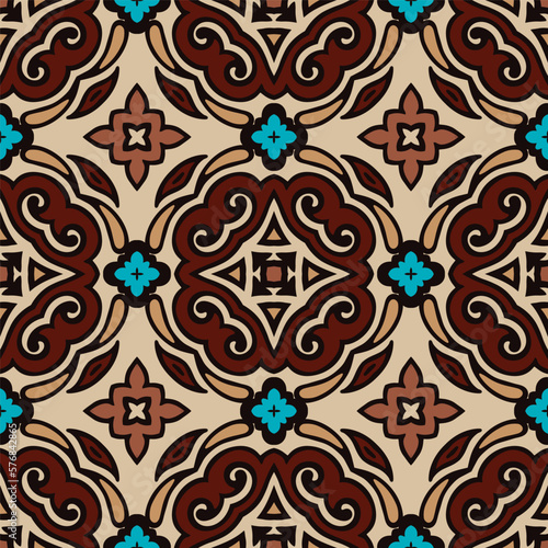 Tribal vintage ethnic seamless vector pattern ornamental.