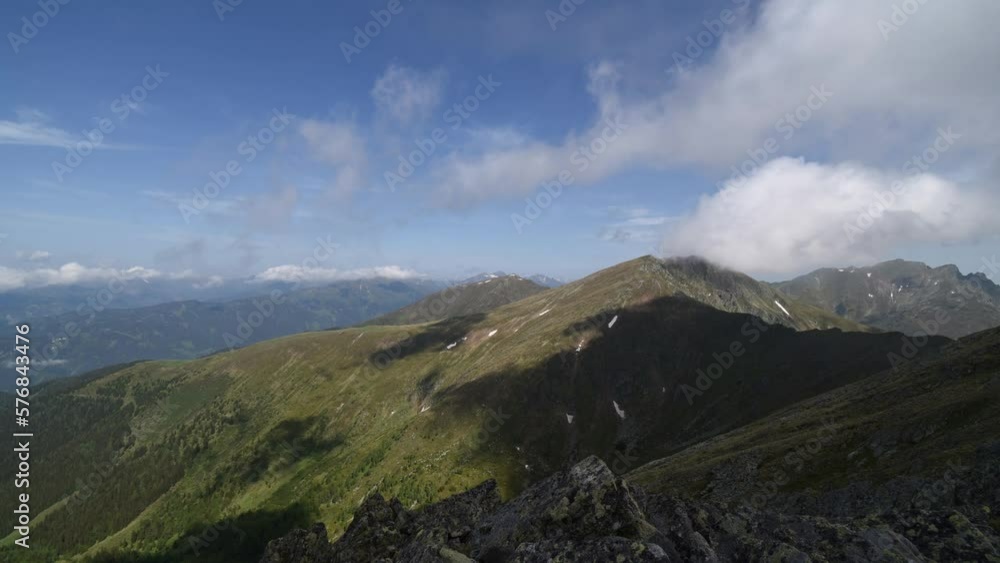 Zeitraffer Glaneck mit Blick auf Kesseleck in den Seckauer Tauern, Steiermark Zeitraffer Glaneck mit Blick auf Kesseleck in den Seckauer Tauern, Steiermark