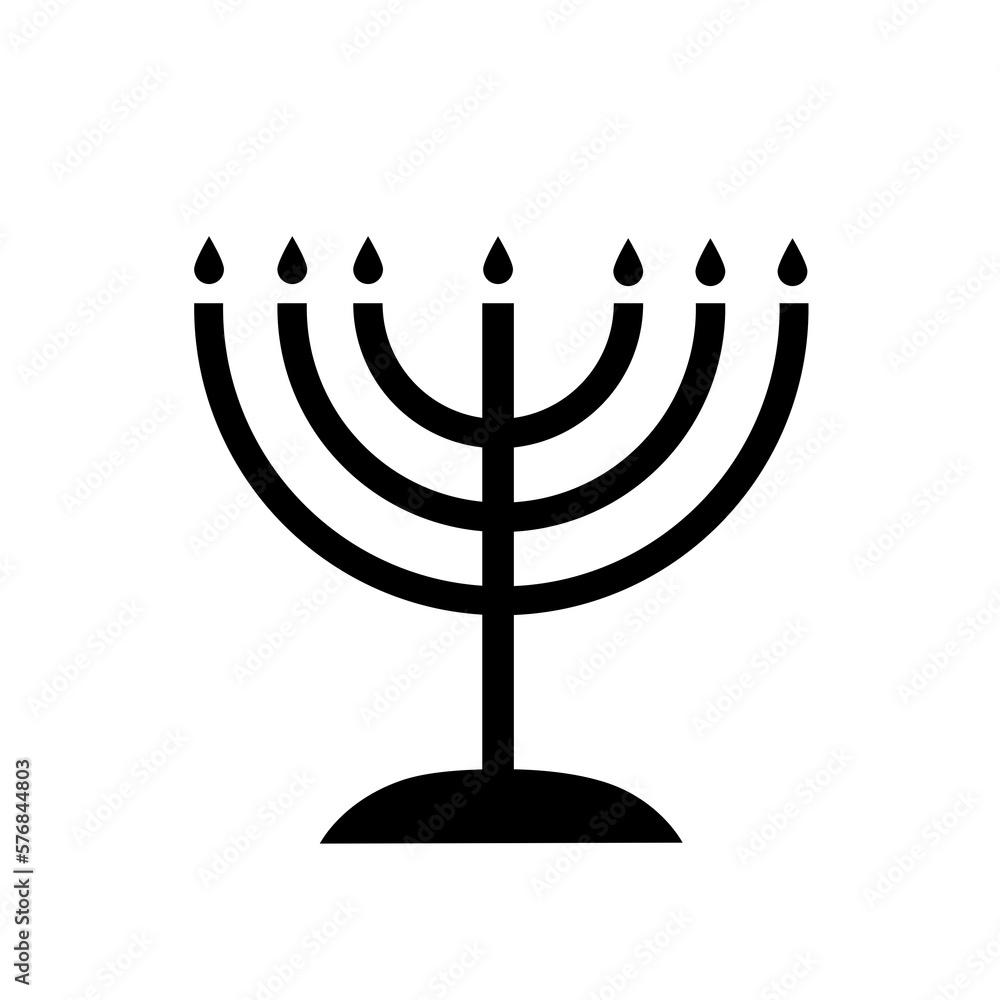 Menorah icon isolated on white background. Menorah illustration. Religion. Judaism symbol. Jewish symbol Menorah icon isolated on white background. Menorah illustration. Religion. Judaism symbol. Jewish symbol