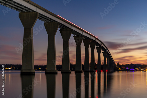 Solomons, Maryland USA The Solomons Bridge at night, Gov. Thomas Johnson Bridge photo