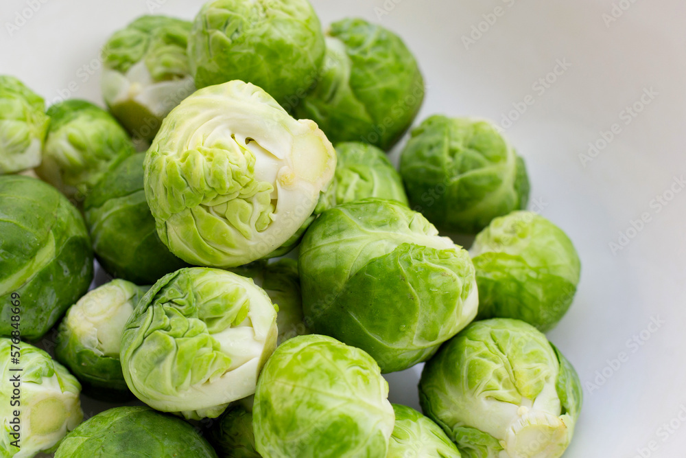 Fresh brussels sprouts. Organic vegetables Fresh brussels sprouts. Organic vegetables