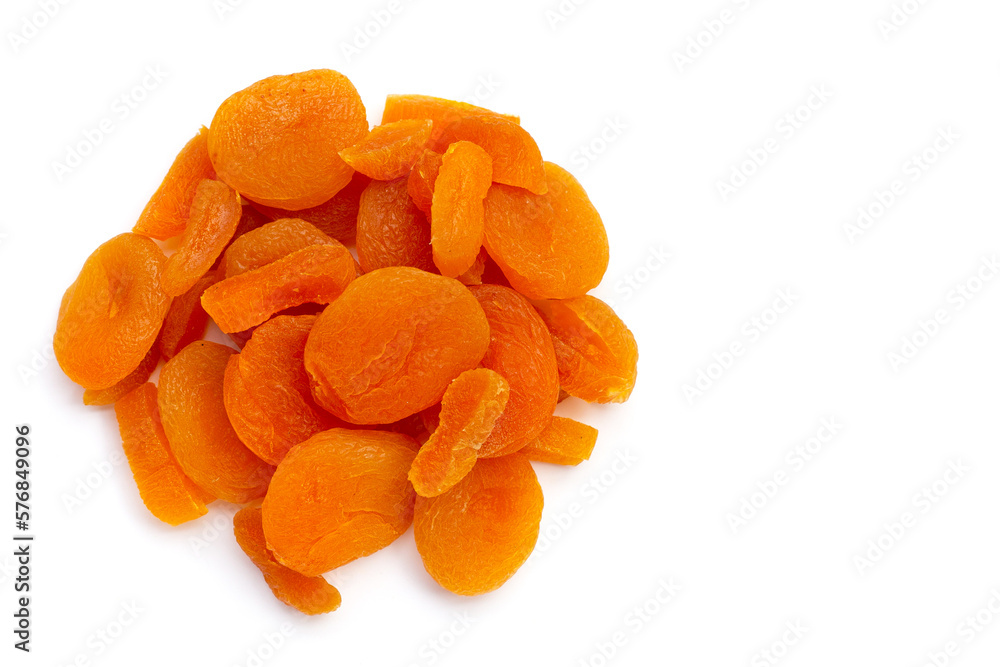 Dried apricots on white background. Dried apricots on white background.