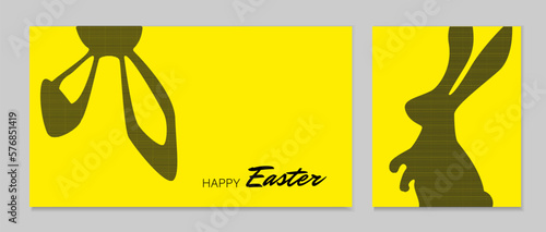 Canvas Print Easter Set of banners, greeting cards, posters, holiday covers