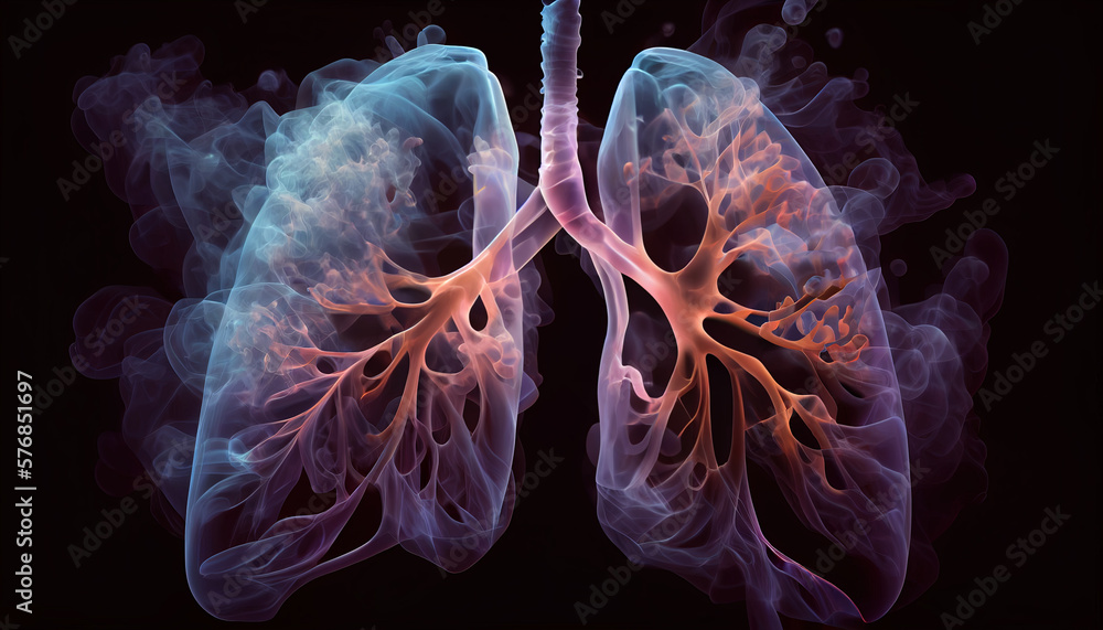 Fototapeta premium lungs disease concept