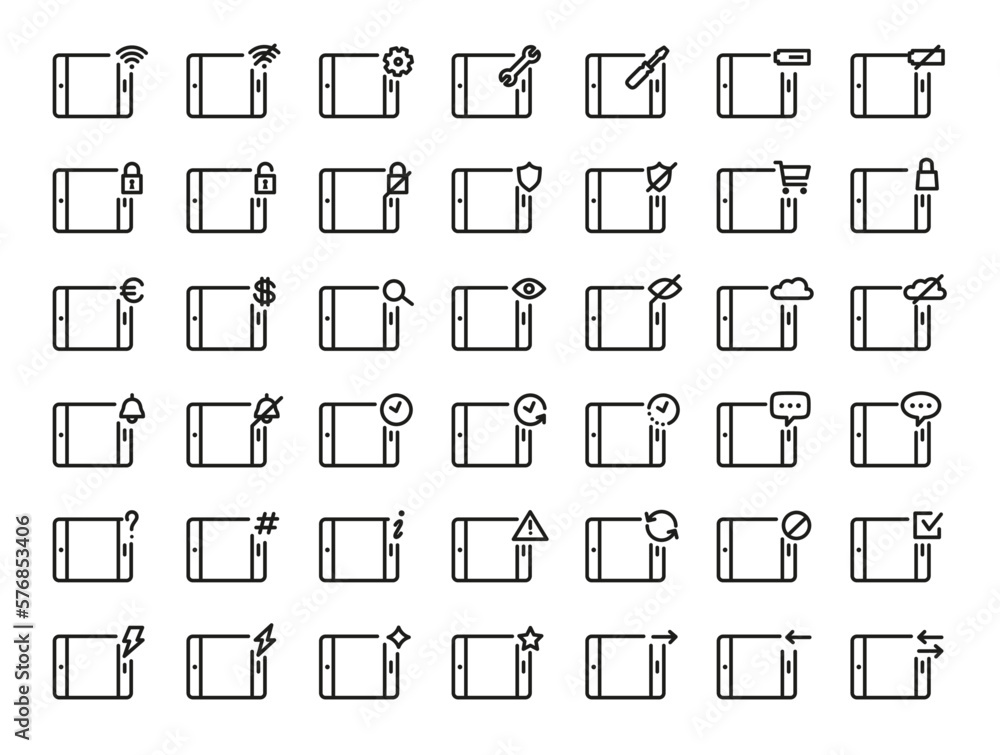 Tablet Icons (Thin Line) Tablet Icons (Thin Line)