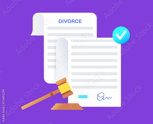 Legal divorce procedure photo