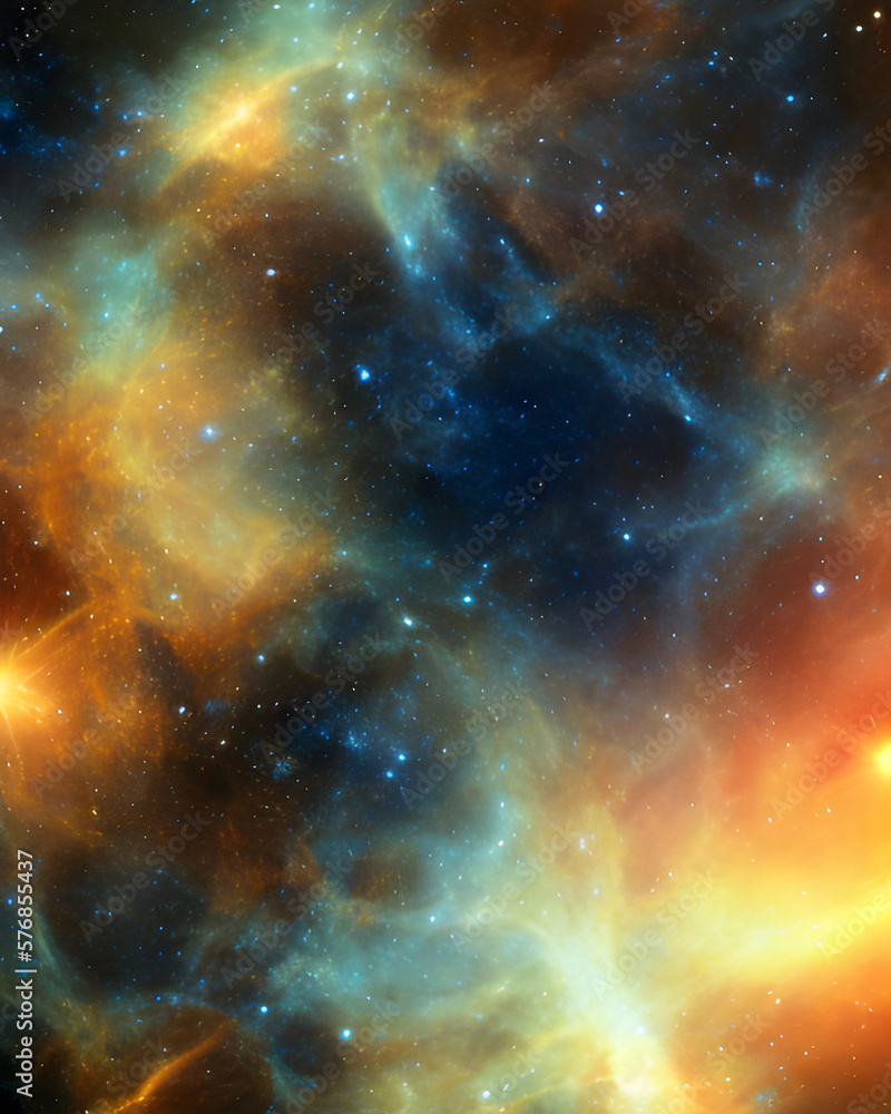 The space, nebula and stars. Elements furnished by NASA.