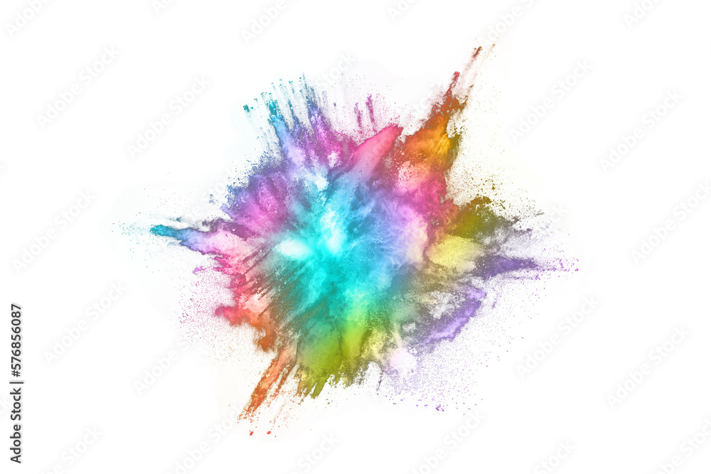 abstract powder splatted background. Colorful powder explosion