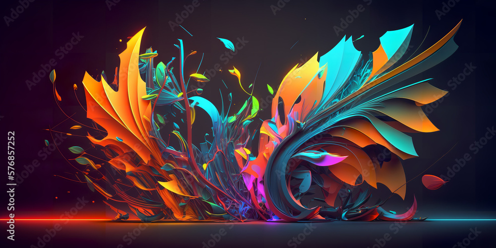 Colorful neon abstract