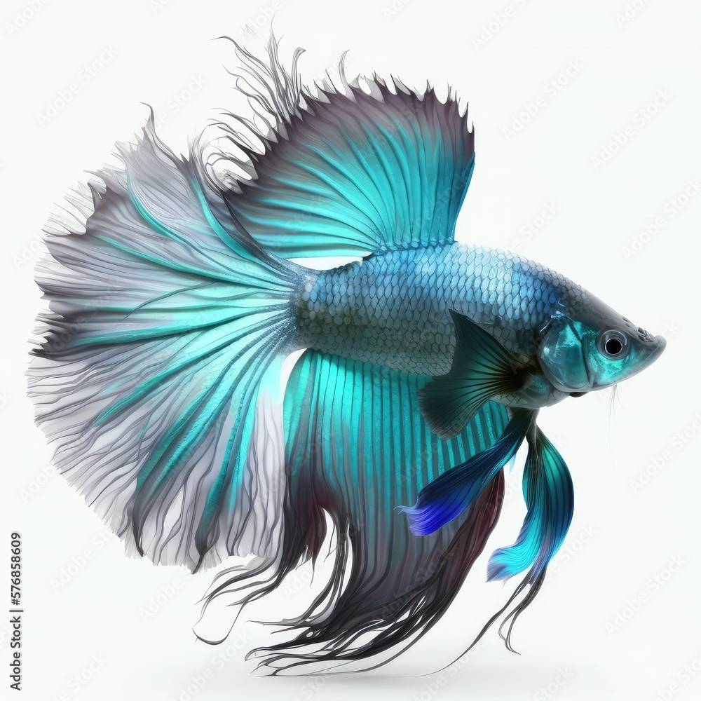 Betta Fish. Isolated on White Background. Betta Fish. Isolated on White Background.