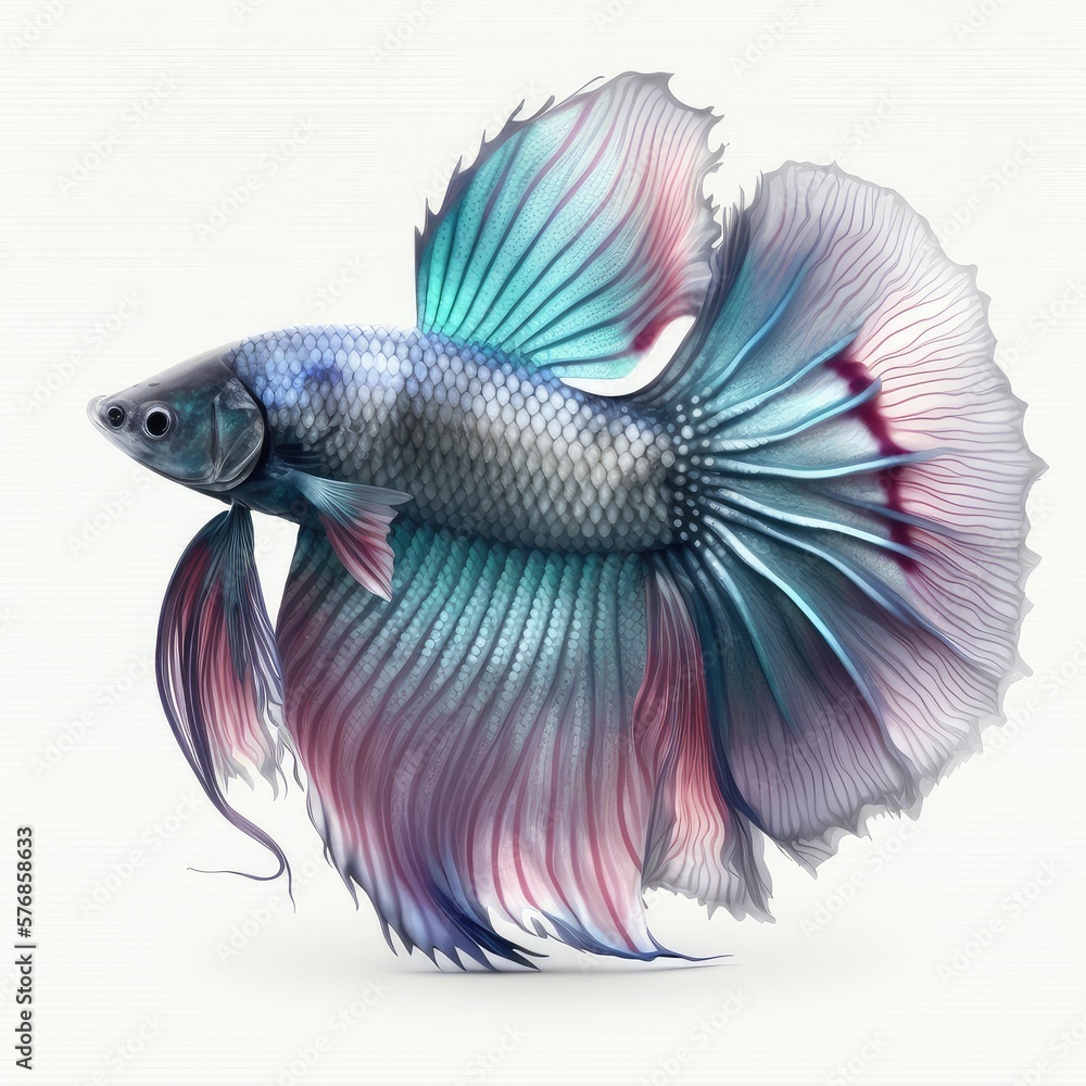 Betta Fish. Isolated on White Background. Betta Fish. Isolated on White Background.